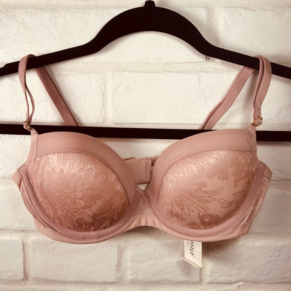NWT Soma Lightest Lift Lined Demi Underwire Lace Bra 32 C Adobe Rose #0313
